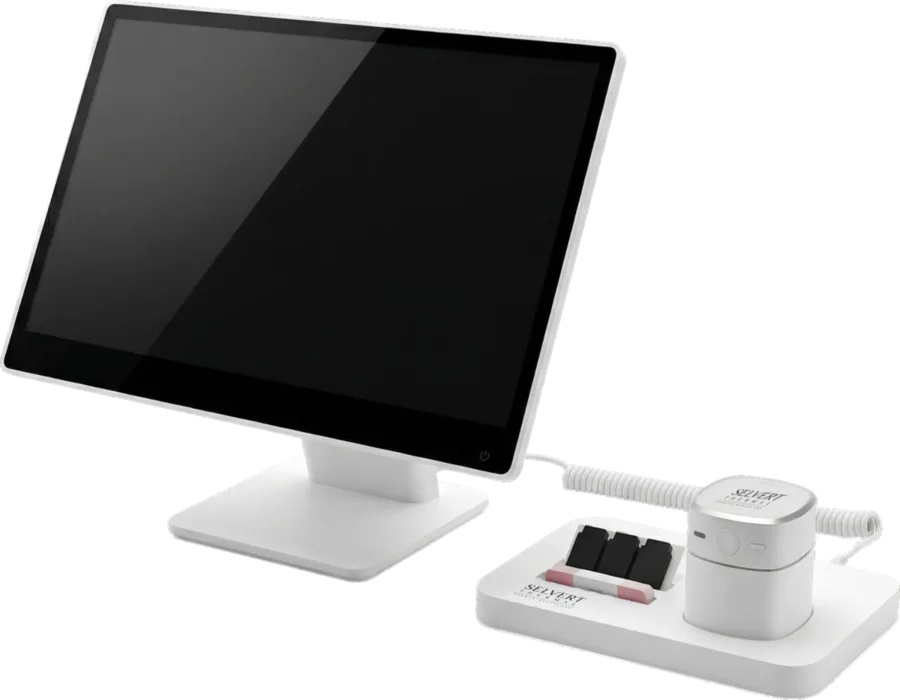 ST Skin Analyzer Pro, ecrã, base e sonda